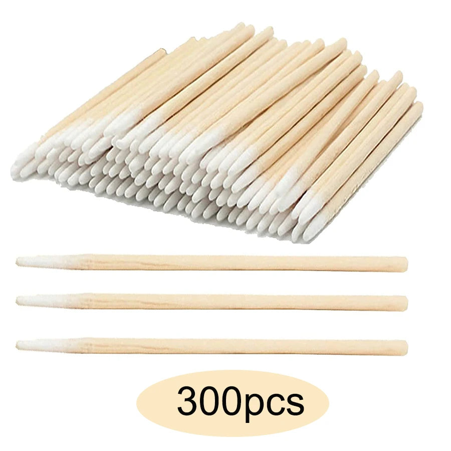 50/100/300pcs Eyebrow Eyelash Brushes Wooden Eyelash Spoolies Mascara Wands Lip Applicator for Eyelash Extension Makeup Tool