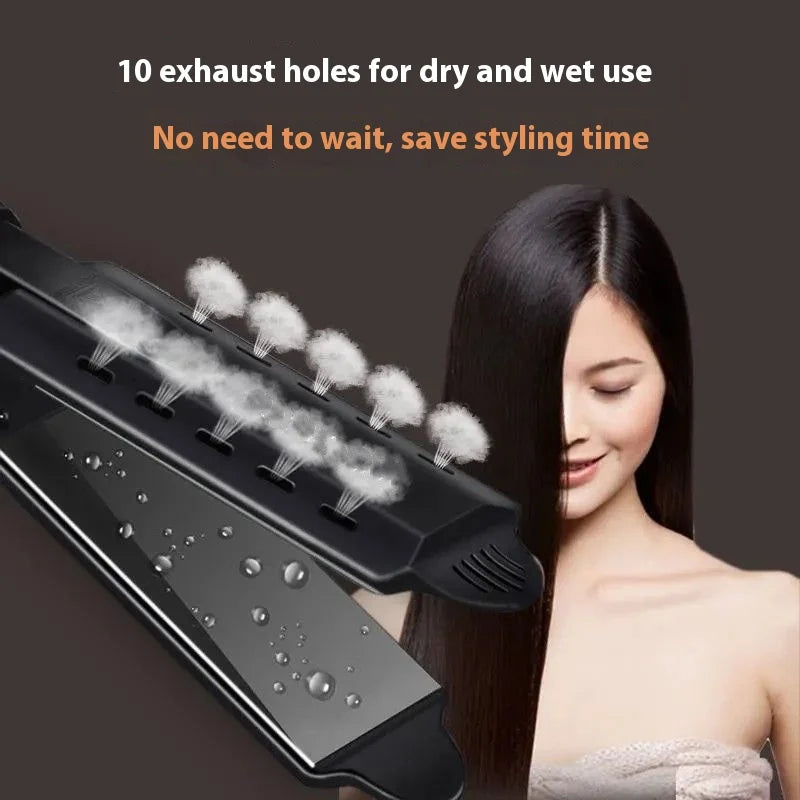 Dual Use Hair Straightener Curling Iron 4 Temperature Settings Portable Styling Tool for Straightening Curling Air Bangs Halalzen