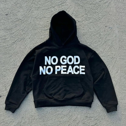 American retro y2k Gothic hip-hop high street letter print pattern long-sleeved pullover hoodie, loose top for autumn and winter