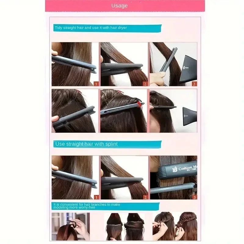 Comb Hairdressing V-Comb Messy Hair Finishing Straightening Splint Comb - Hair Styling Tool Clip special for  hair wigs Halalzen