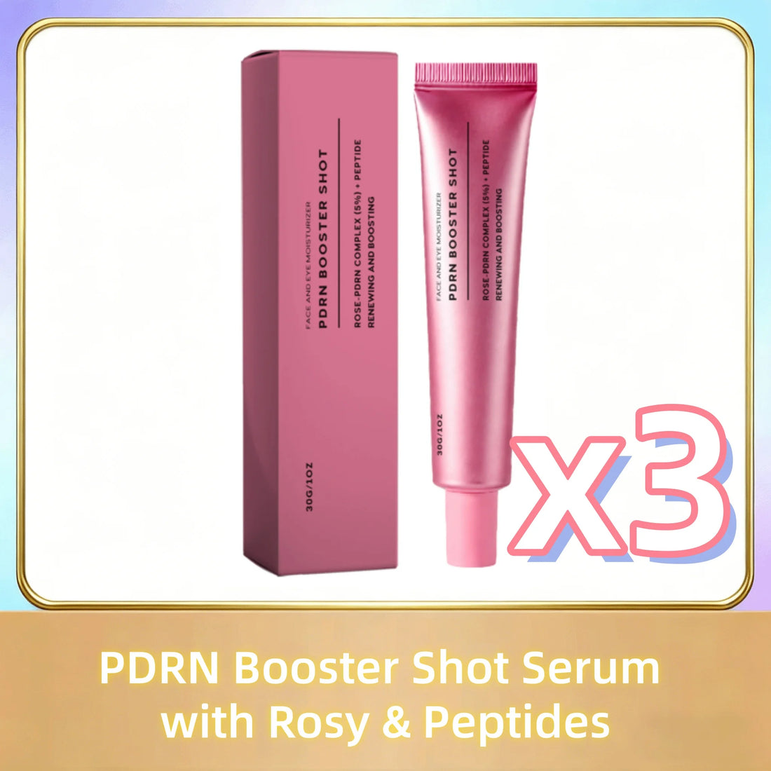 PDRN Booster Shot Serum With Rosy-PDRN Peptide For Dark Spots Care,Balance Skin Tone Deep Hydration Support Daily Skincare Cream