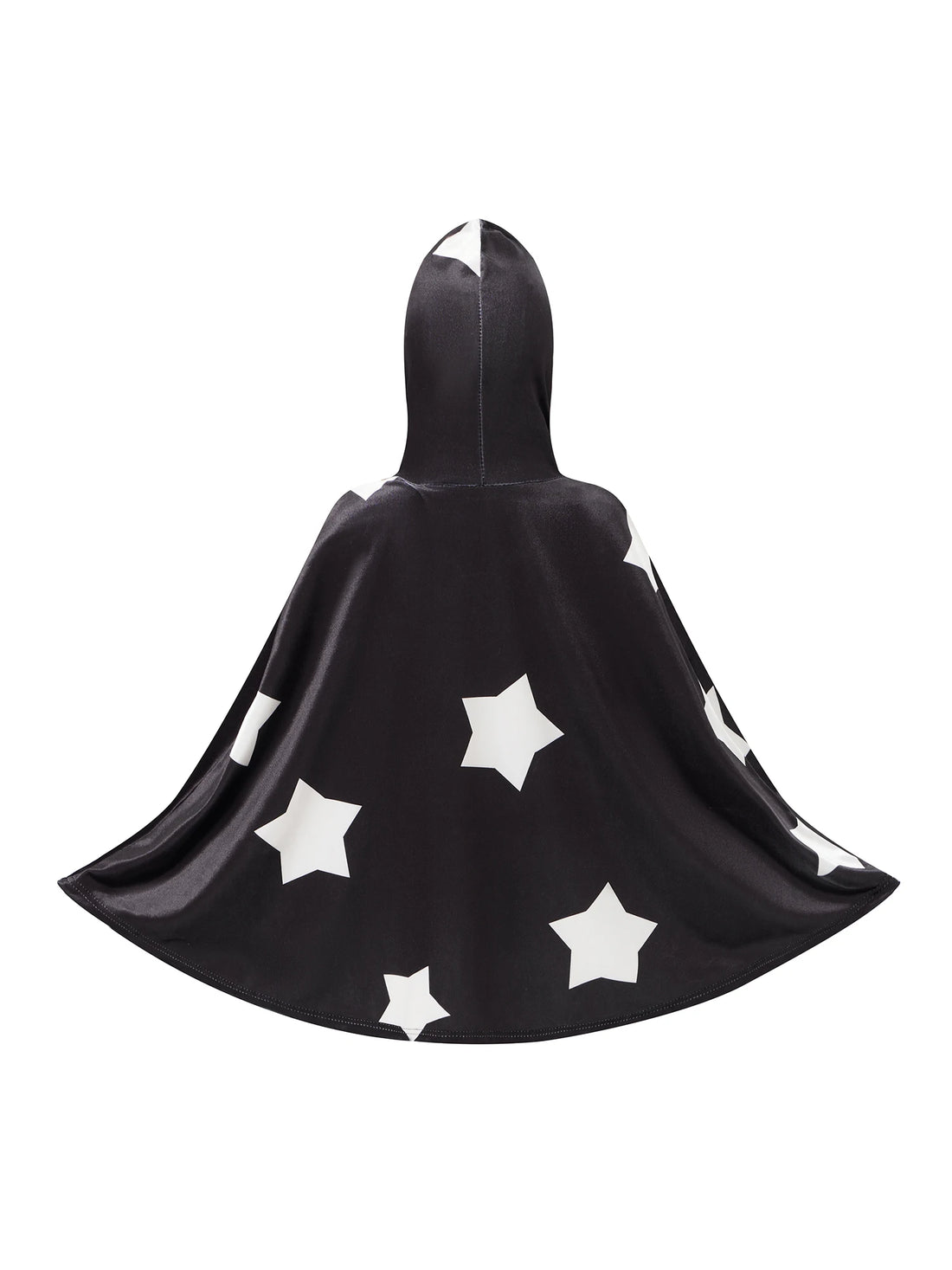Kids Halloween Witch Cape Costume with Classic Star Pattern and Hooded Wizard Cape for Cosplay Outfit Fun and Magic Theme