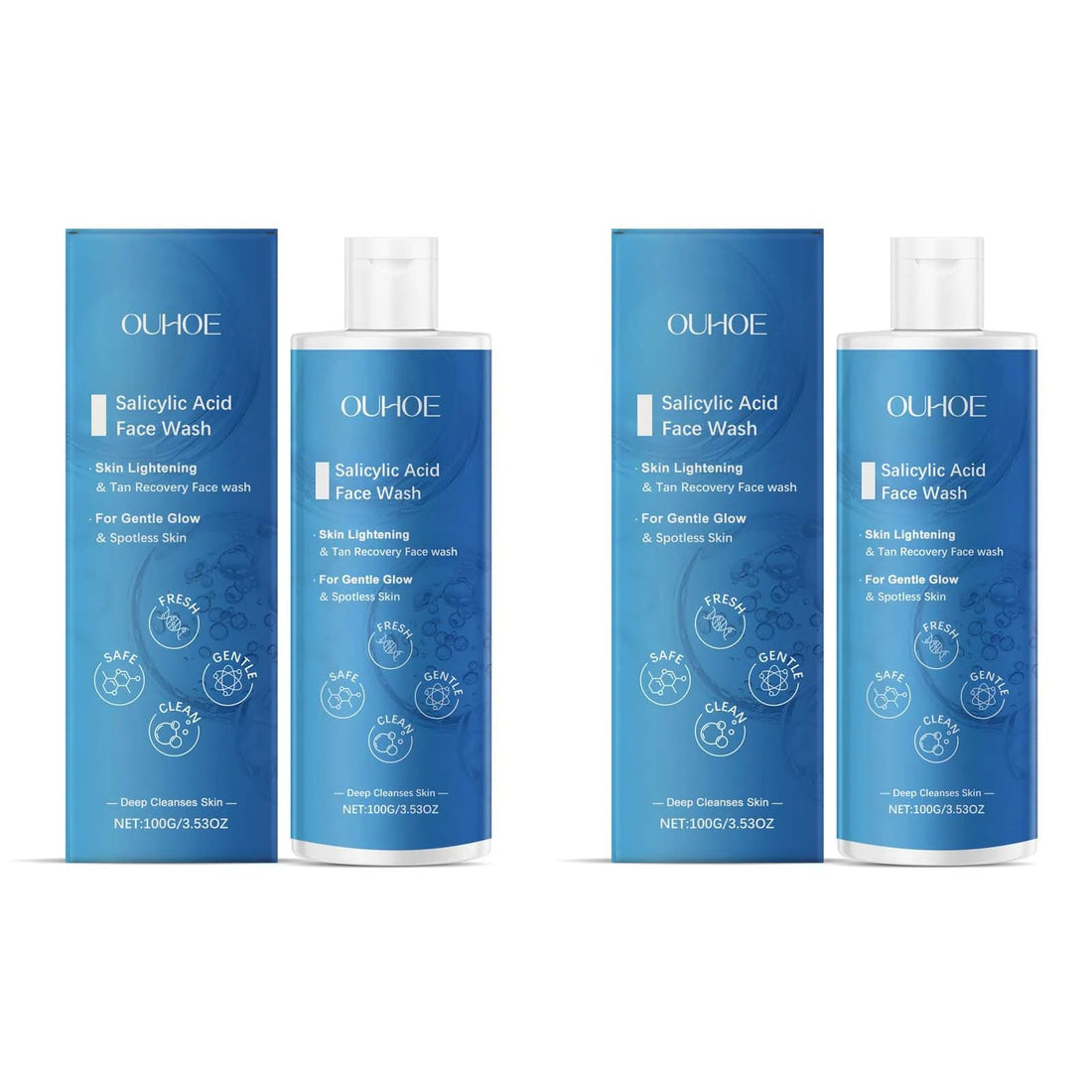 Salicylic Acid Facial Cleanser Acne Treatment Moisturizing Oil Control Skincare Face Wash Cleansing Pore Hydrating Skin Care Halalzen