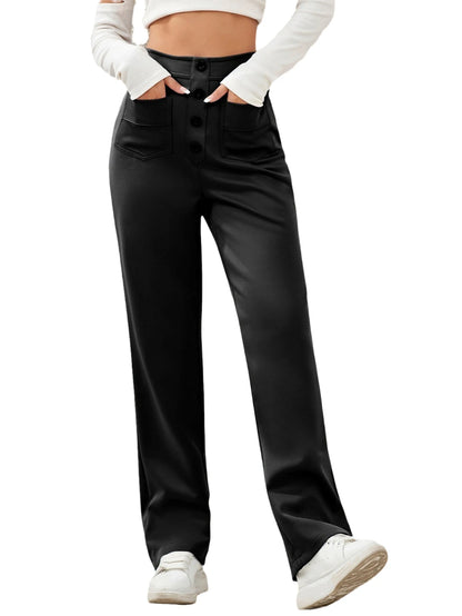 Women Sweatpants 2024 High-Waisted Multi-Pocket Cargo Pants Elegant Full-Length Casual Pants
