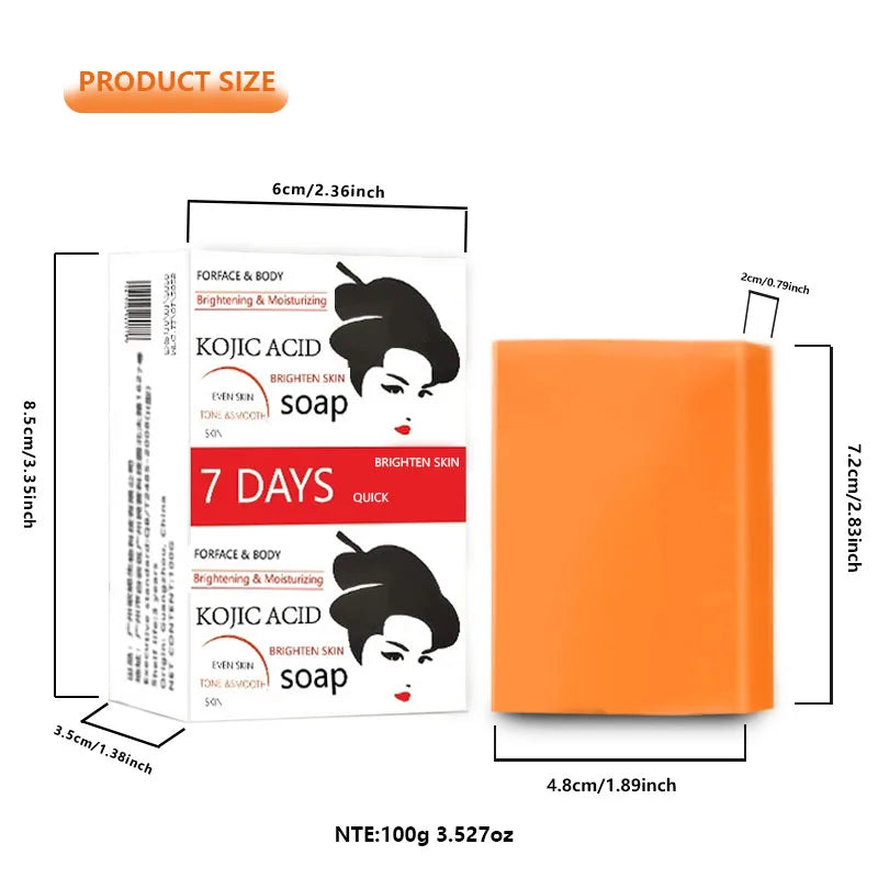 Kojic Acid Soap For Face And Body Bath More Radiant Gentle Cleansing Soap For Women Create a more even-looking Light Beige Halalzen