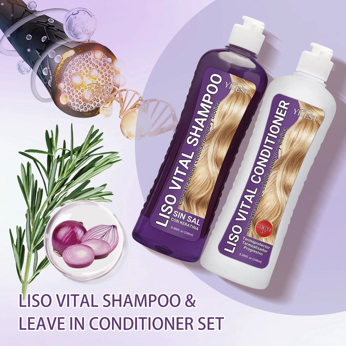 Rosemary & Onion Hair Shampoo Conditioner Set for Fast Hair Growth Shampoo Deep Cleaning Repair Reduce Hair Loss Anti Frizz Care Halalzen