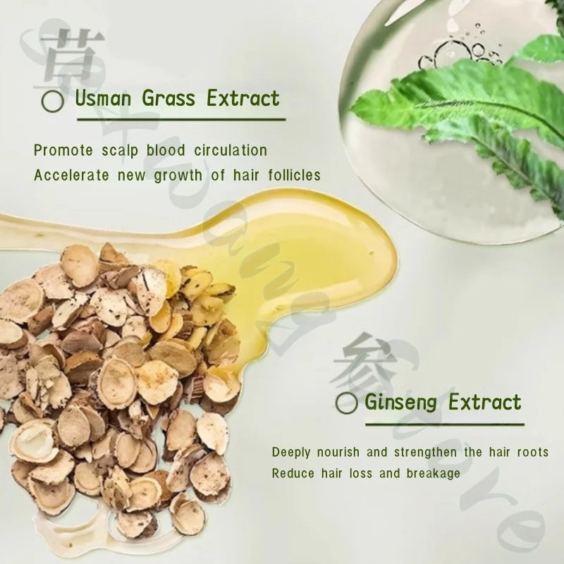 Orchidaceae Usman grass shampoo handmade soap hair nourishing, hair oil control, refreshing, fluffy and soothing hair follicles Halalzen