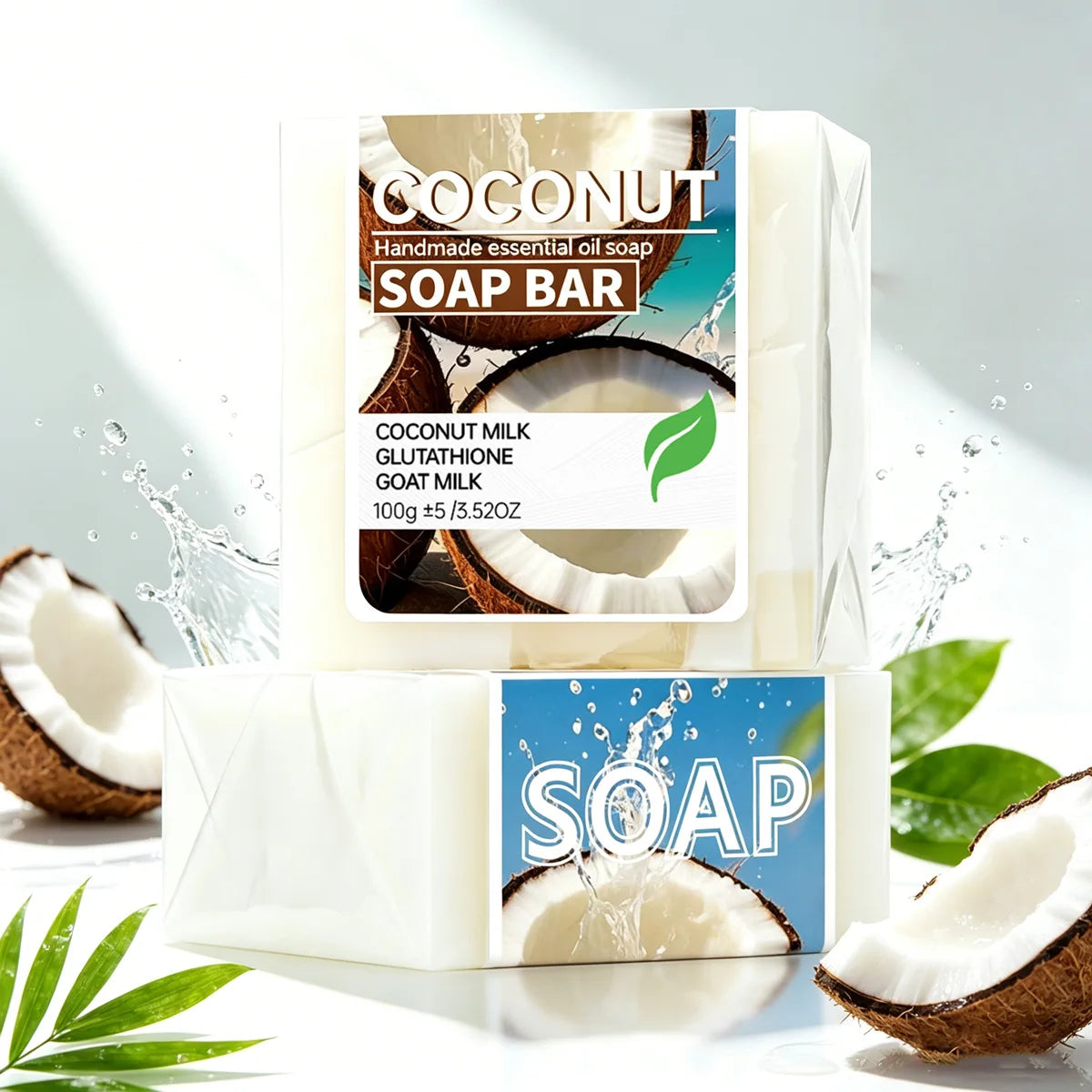 Coconut milk moisturizing soap, glutathione brightening cleansing soap, goat milk nourishing cleansing soap, bath soap, portable Halalzen
