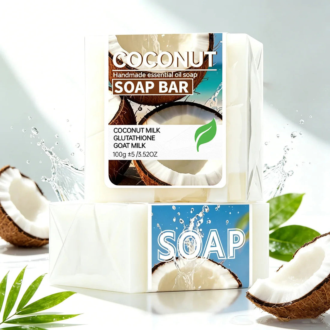 Coconut milk moisturizing soap, glutathione brightening cleansing soap, goat milk nourishing cleansing soap, bath soap, portable Halalzen