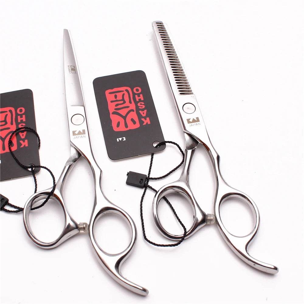 Professional Hair Scissors 5'' 6'' 7'' 8'' Japan Stainless Hairdressing Scissors Barber Thinning Shears Hair Cutting Scissors Halalzen