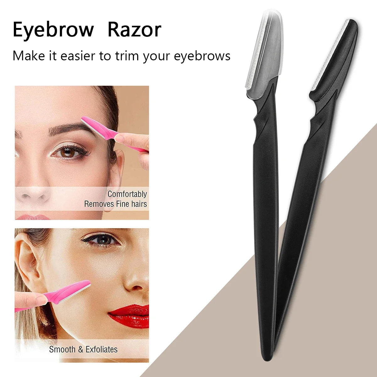 30Pcs/Bottle Eyebrow Razors With Container Facial Eye Brow Trimmer In Case Hair Removal Shaver Safe Blades Trimming Tools Halalzen