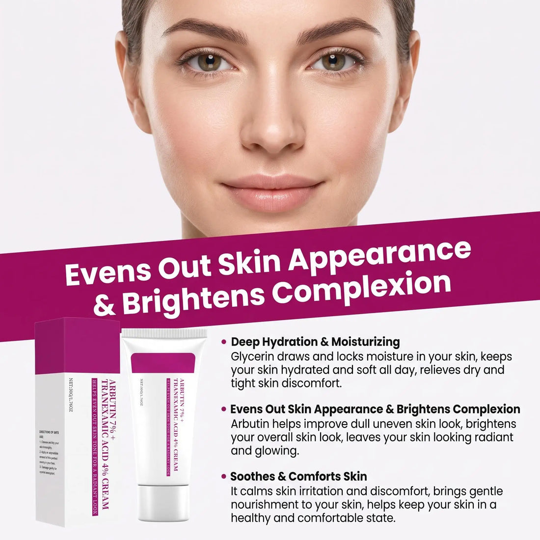 Arbutin Tranexamic Acid Skincare Cream For Dark Spots Care,Brighten Skin Improve Pigmentation Uneven Skin Tone Skin Barrier Care