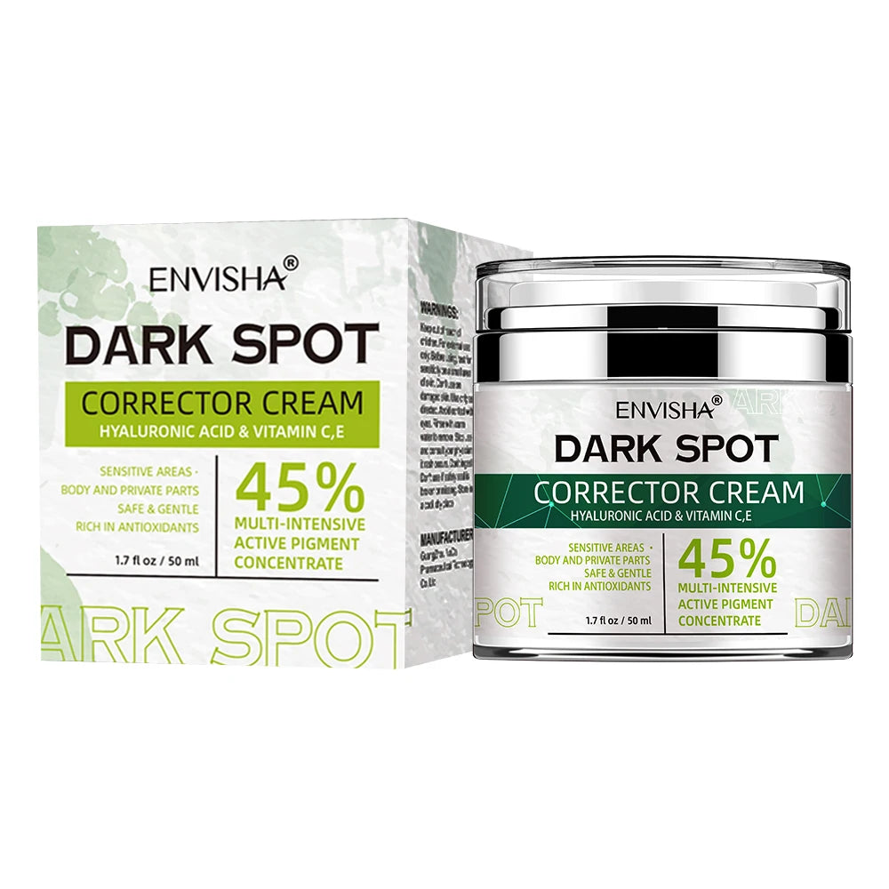ENVISHA Face Skin Care Whitening Freckle Cream Remove Melasma Dark Spots Melanin Brighten Anti-Aging Lightening Shrink Pores