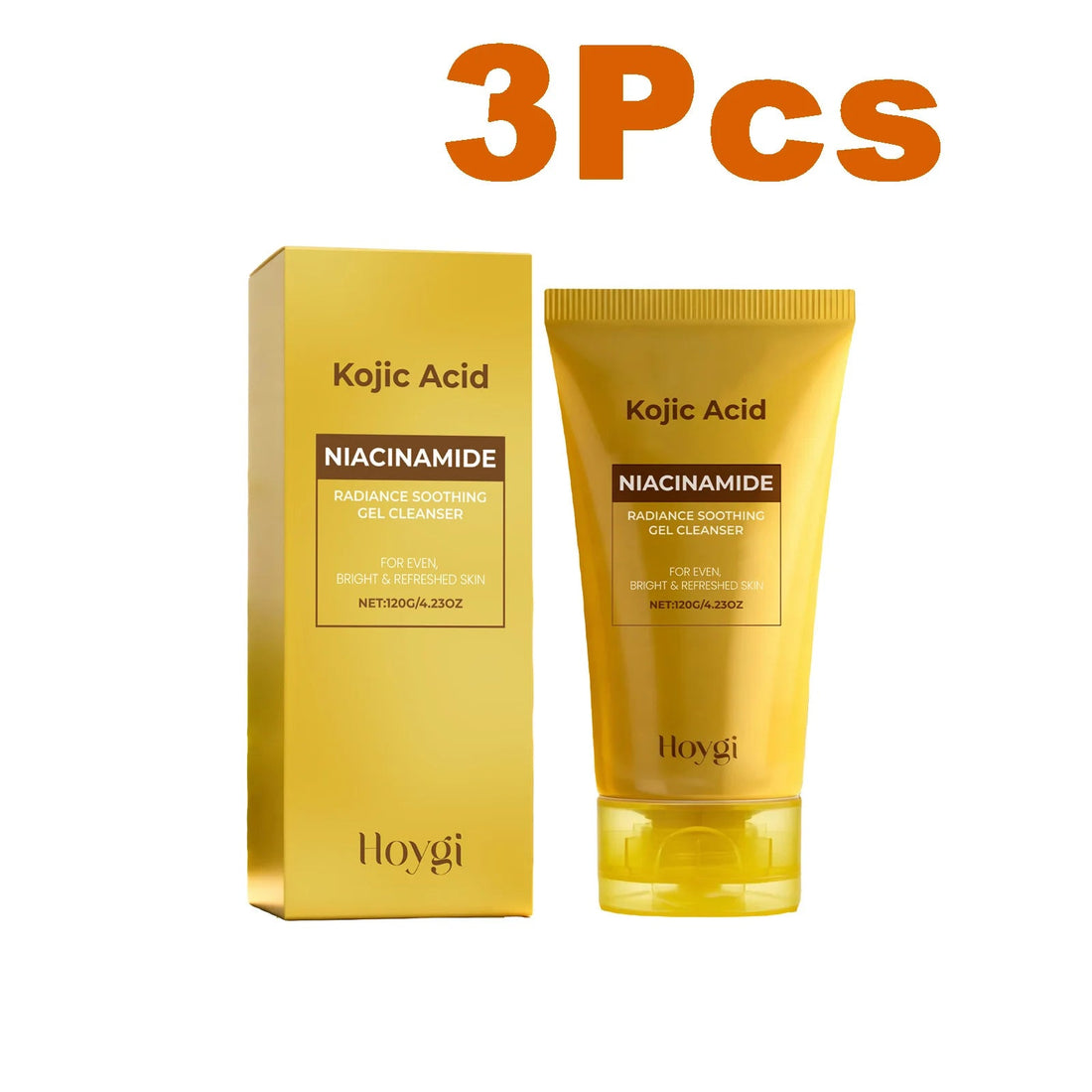 Kojic Acid & Niacinamide Face Wash Brightening Facial Cleanser for Dark Spots & Glowing Skin Evens Skin Tone Acne Scar Care Halalzen