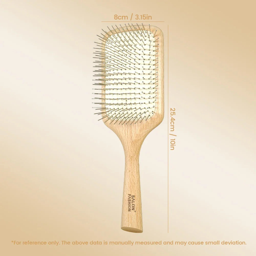 Wooden Air Cushion Massage Comb Anti Static Anti Hair Loss Nourishing Scalp Care Curly Hair Styling Tool