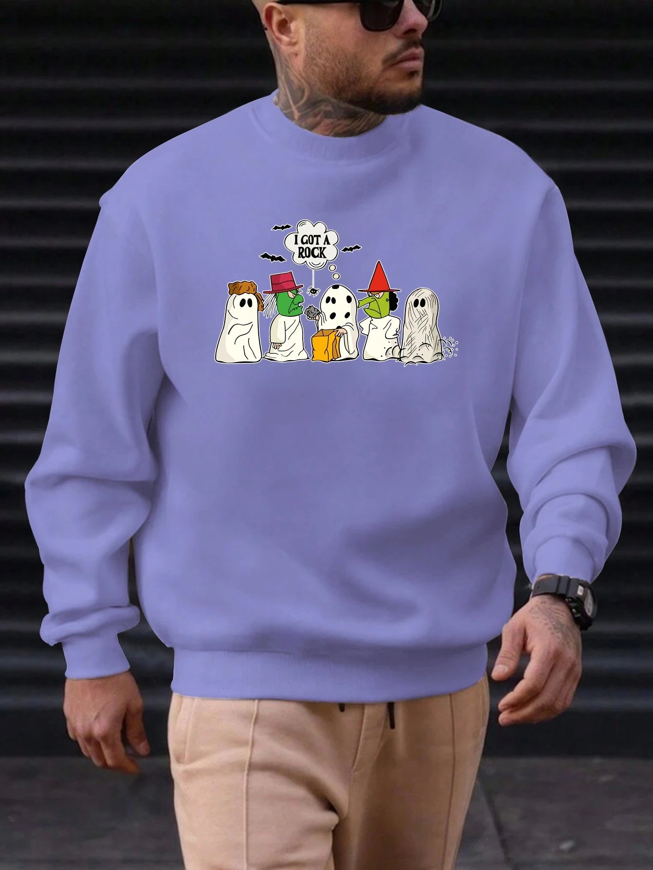 2025 New Men's Cotton Sweatshirt I GOT A ROCK Pattern Printing Round Neck Fashion Casual High Quality Daily Top Clothing