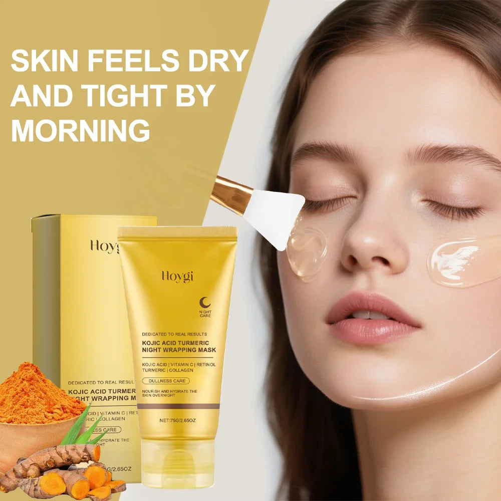 Turmeric Deep Collagen Mask Peel Off Mask Face Anti Wrinkle Lifting Korean Skin Care Masks Skin Firmnes For Nighttime Care Halalzen