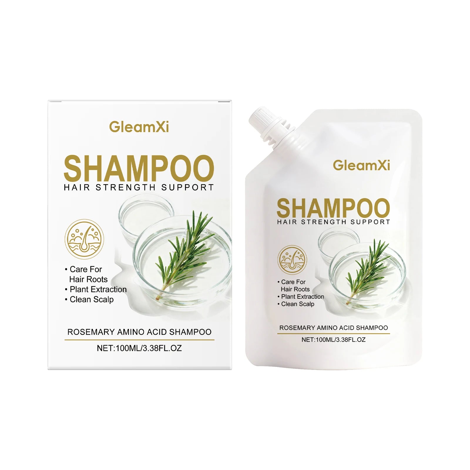 Rosemary Shampoo Amino Acid Volumizing For Oily Hair Scalp Care Thickening Frizz Control Shine Moisturizing Free Men Women