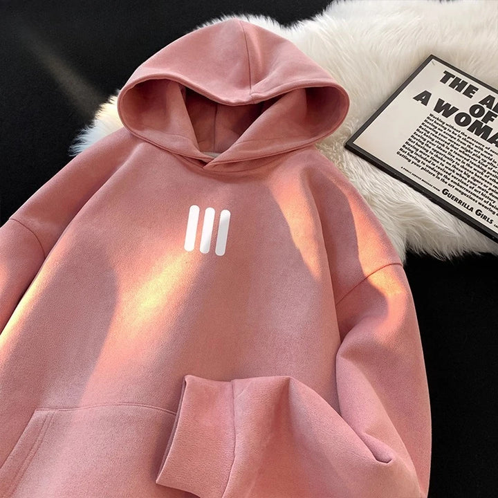 Men's Hoodie Classic Style Men's and Women's Clothing Autumn and Winter Casual Super Large Hoodie Sportswear Warm and Windproof