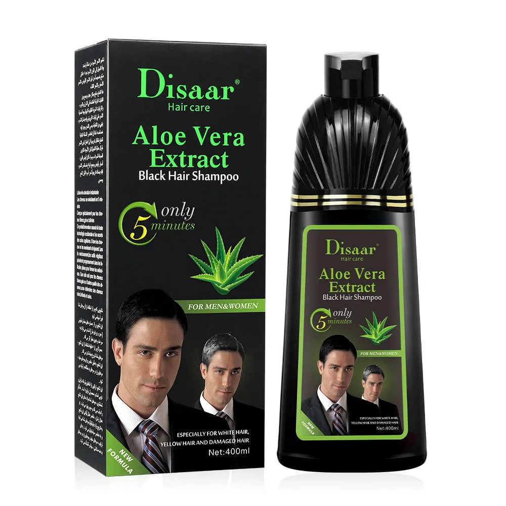 DISAAR 400ML Cover Grey Hair Morocco Argan Oil Care Fast Magic Black Hair Shampoo Dye Repair Damaged Improve Split Hair Rough