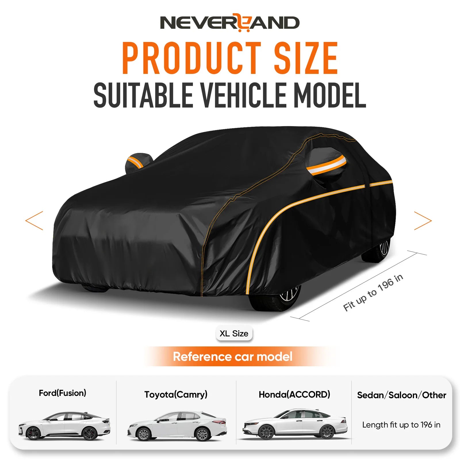 Universal Car Cover Outdoor Waterproof UV Snow Dust Resistant Black 210D For BMW 325i 328i Auto Exterior Styling Car Accessories