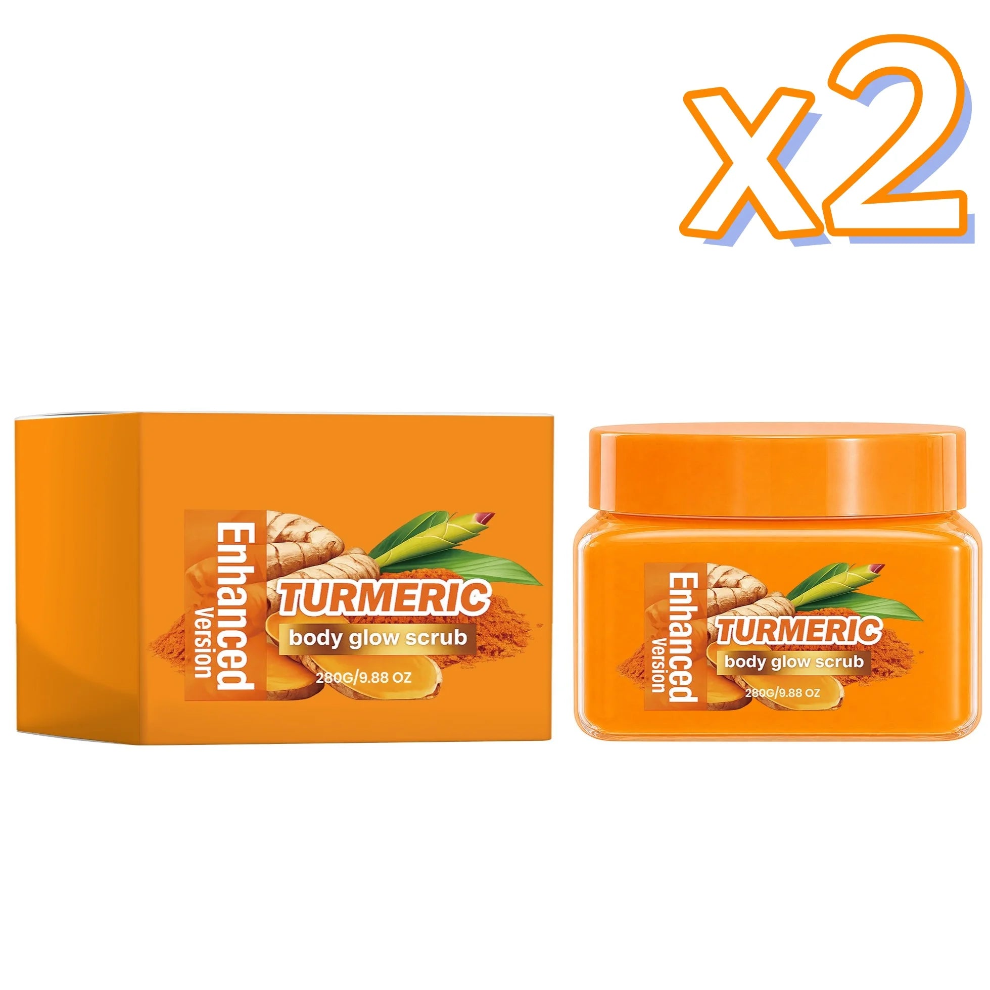 Turmeric Body Scrub Deep Cleanse Brightening Inner Thighs Bikini Area Organic Moisturizing Formula Exfoliating Body Scrub Cream