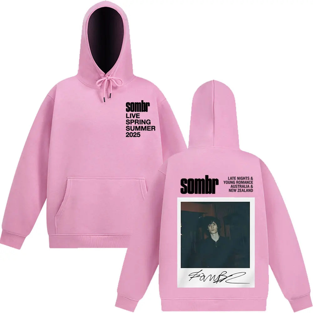 Sombr The Late Nights & Young Romance Tour 2025 Sweatshirt Men Women Fashion Hoodie Long-sleeved Thick Casual Oversized Pullover