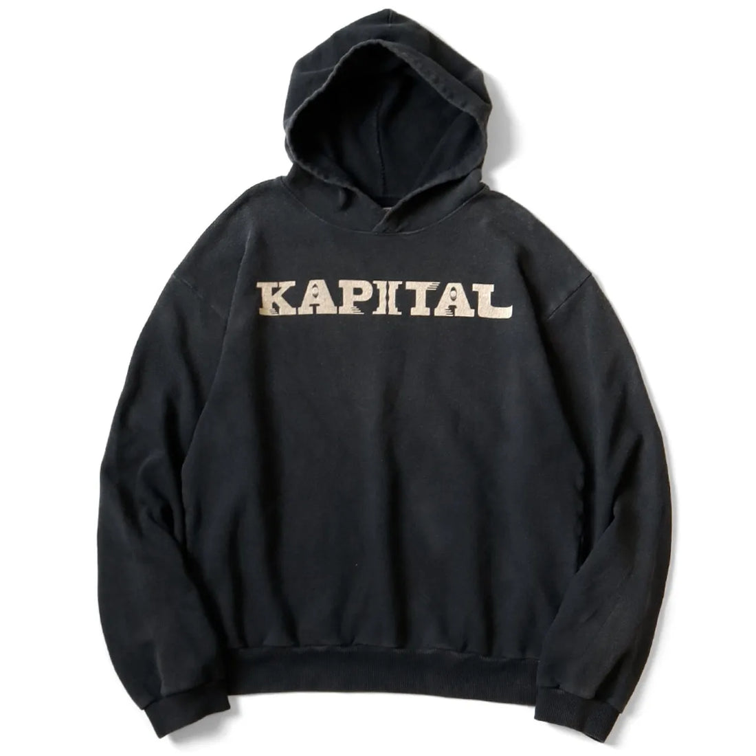 KAPITAL Japanese casual pure cotton letter print old hooded sweater