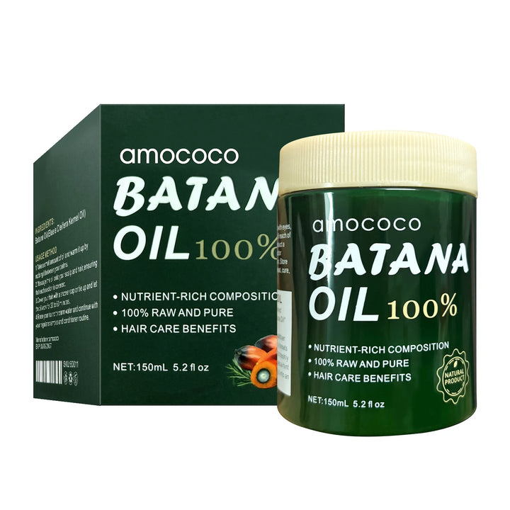 Amococo 2pcs Batana Oil 100% 150ml Each Pure Natural Hair Oil Treatment Nourishing Moisturizing Repair Care for Dry Damaged Hair Strengthening Conditioner for Women Men