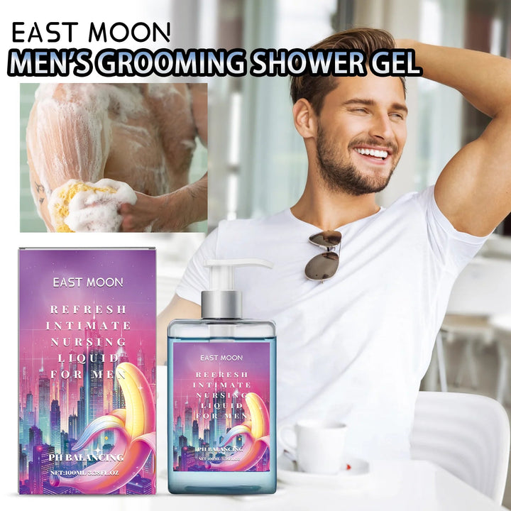 East Moon Men's Grooming Shower Gel Body Odor Cleansing with Long-Lasting Fragrance Skin Care Moisturizing Shower Gel Halalzen