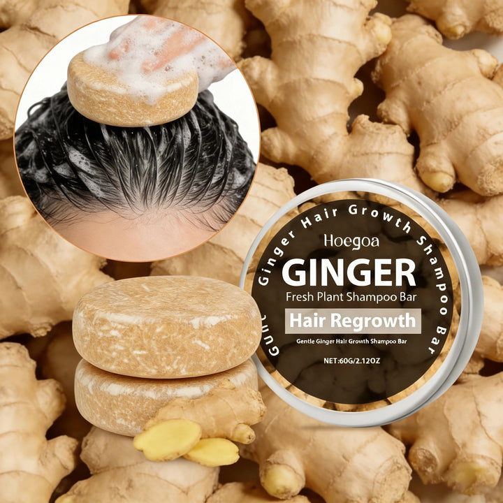 Ginger Shampoo Soap Deep Nourish Repairing Damaged Hair Roots Reduce Hair Loss Clean Dandruff Scalp Hair Shampoo Bar Hair Care Halalzen