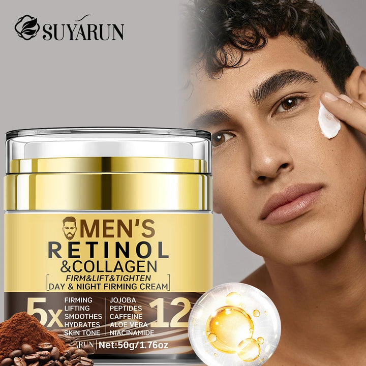 SUYARUN Men's Anti-Aging Face Cream-Firming & Hydrating Moisturizer with SPF 20 | Organic Natural Ingredients for All Skin Type.