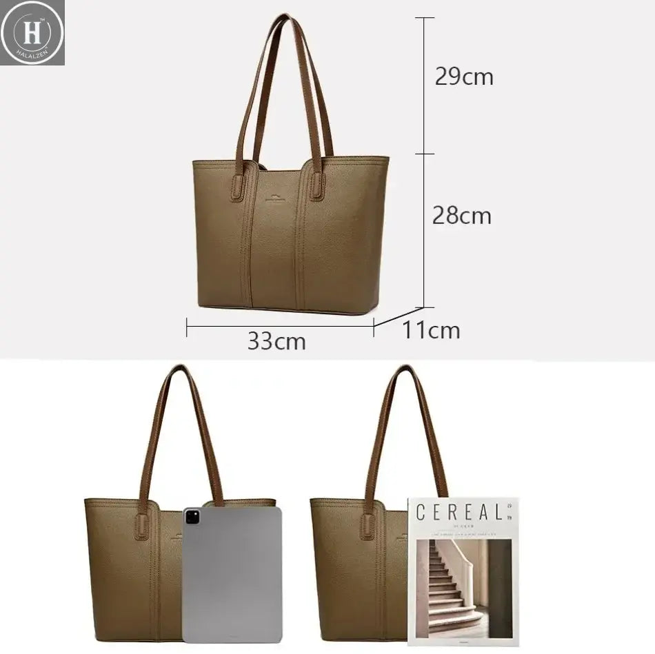 Genuine Brand Women Bags Designer High Quality Soft Leather Large Women 2024 Shoulder Bag Messenger Handbag Shopping Messenger HALALZEN