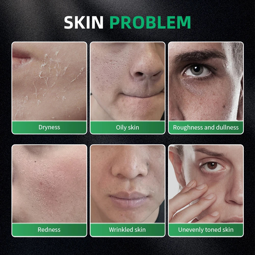 6pcs Essential Men Skin Care Set Daily Routine Face Wash Facial Scrub SPF Moisturizer Night Cream Hydrating Repair Facial Kit Christmas Valentine Gift For Men