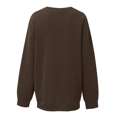 Sweatshirts For Women Casual Y 2 K Long Sleeve Crew Neck Letter Printed Hoodless Loose Pullover Autumn Clothes For Woman