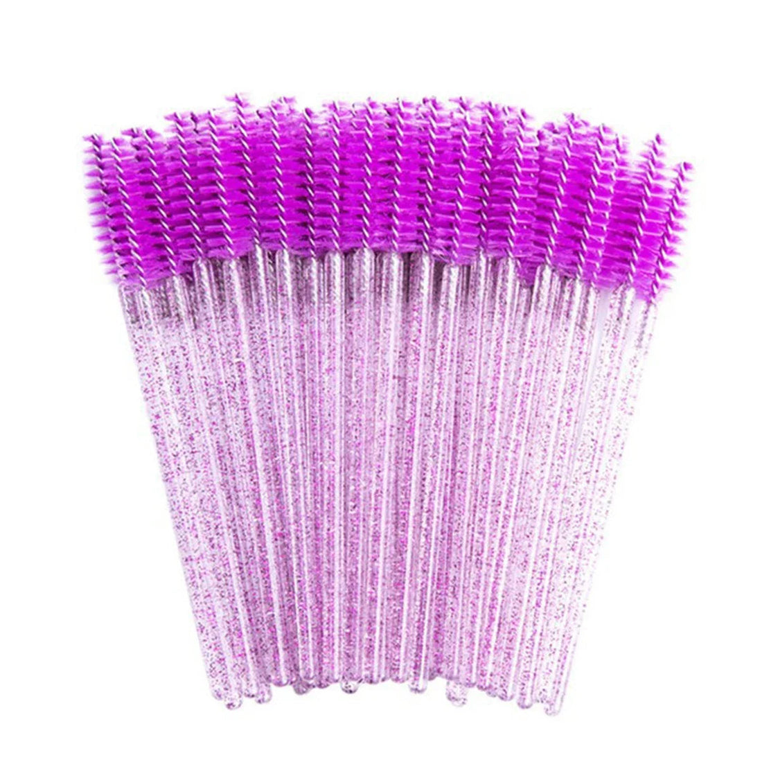 100 Pcs Crystal Eyelash Brush Disposable Mascara Wands Eyelash Extension Microbrush Eyebrow Applicator Makeup Brush Halalzen