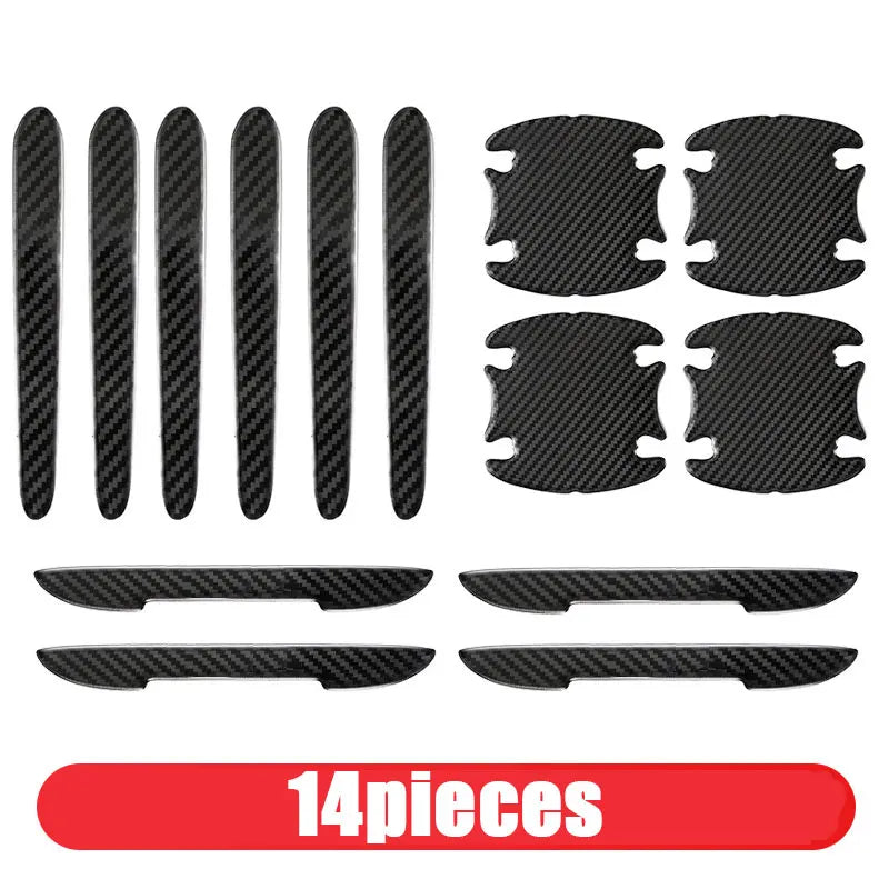 Carbon Fiber Car Stickers Anti Scratch Car Door Handle Protector Automobiles Handle Protection Film Styling Exterior Accessorie