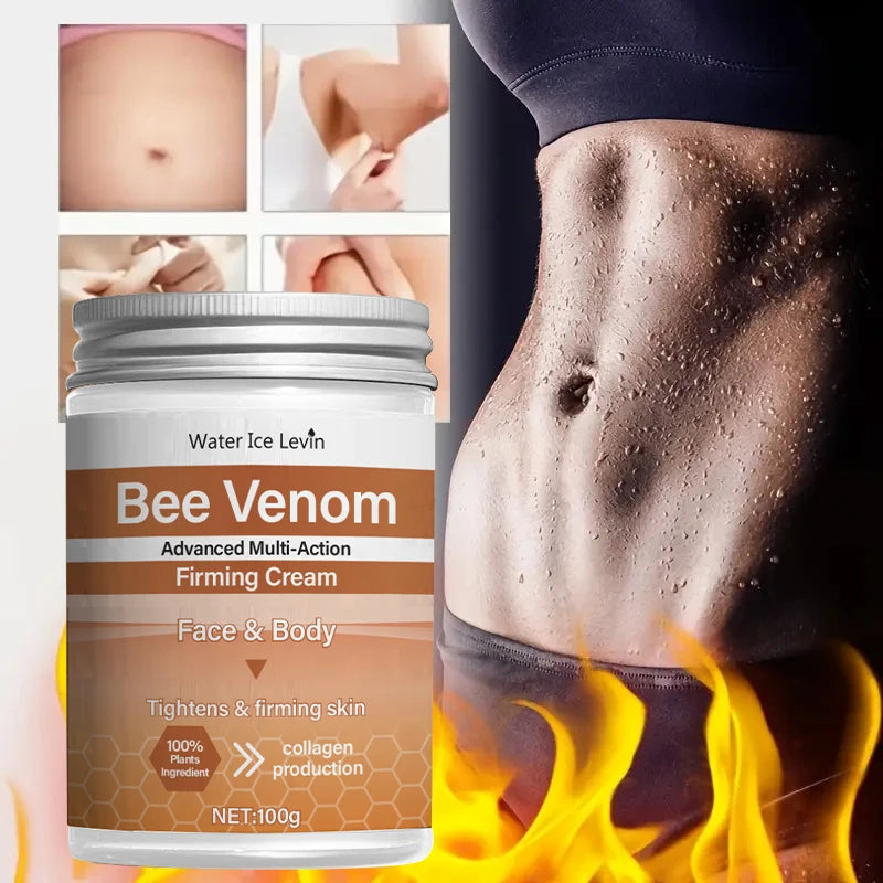 Bee Venom Firming Cream with Collagen & Botulinum Oligopeptide-1, Multi-Action Tightens, Moisturizes Face & Body Skin
