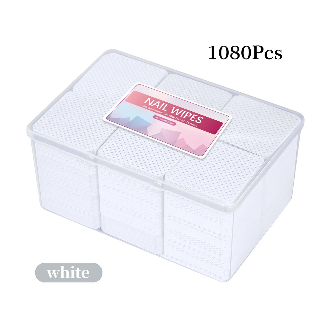 1080pcs Boxed Nail Art Lint-Free Eyelash Glue Wipes Paper Gel Polish Remover Clean Glue Cotton Pads Beauty Cleaning Tools