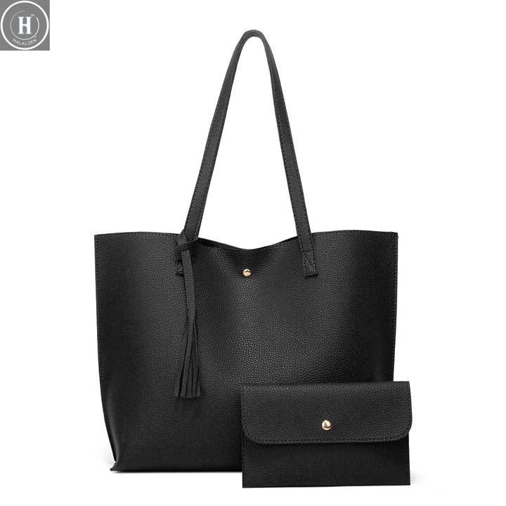 High-capacity ladies business tote bag new fashion handbag cross-border trend ladies shoulder bag large document bag HALALZEN