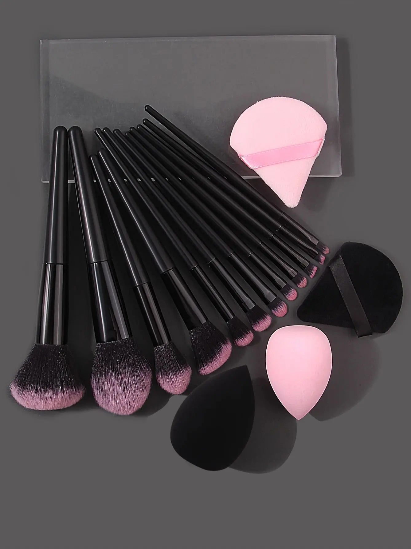 Hot-Selling 12/16PC Multi-Purpose Makeup Brush Set Featuring Ultra-Soft Makeup Powder Pads and Sponge Makeup Eggs with All Tools