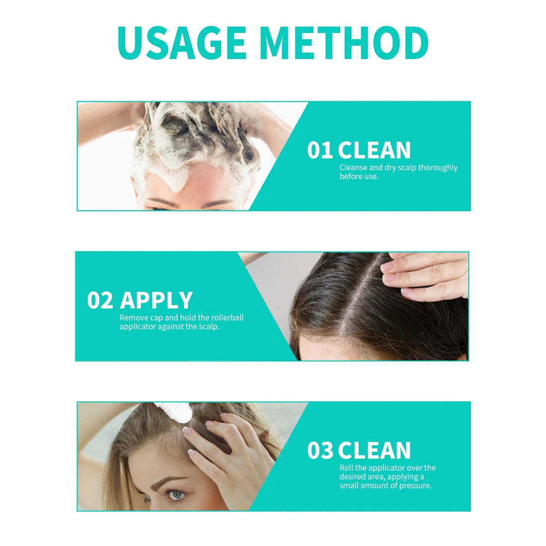 Dense Hair Ball Essence Thick Hair Root Strong Hairline Firm Hair Prevent Hair Loss Hair Care Serum Oil Hair Growth Roller HALALZEN