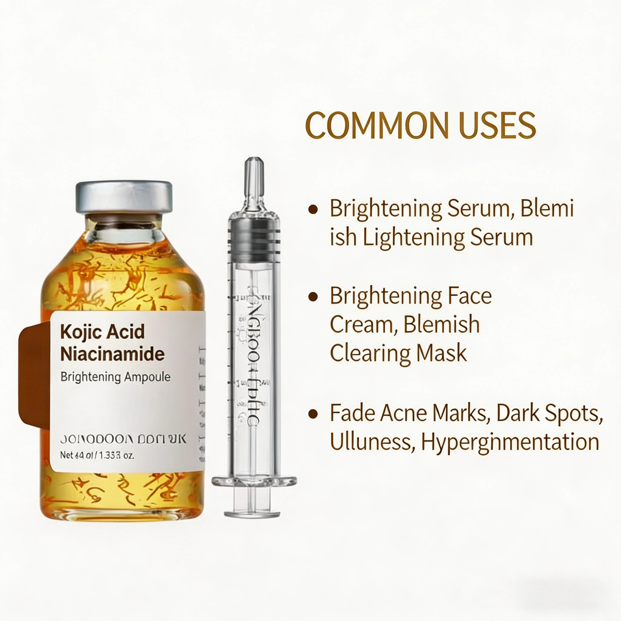 Kojic Acid Freckle Removing Whitening Essence Fade Pigmentation Melasma Dark Spots Corrector Repair Serum Korean Skin Care