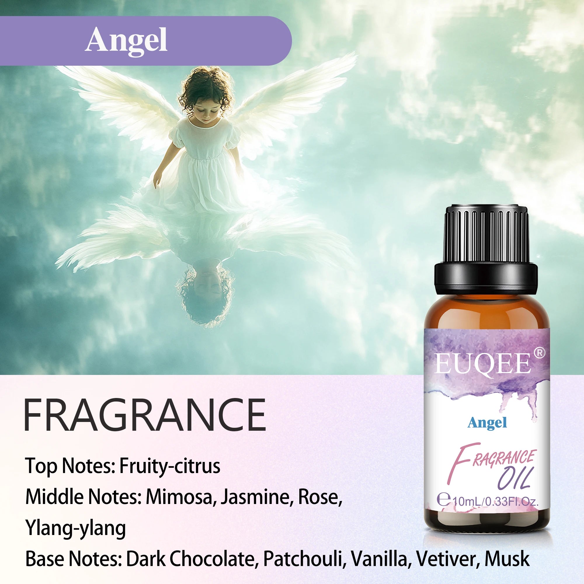 EUQEE 10ml 30ml 100ml Blend Essential Oil White Musk Baby Powder Almond & Vanilla Fragrance Oil for Diffuser Making Candle