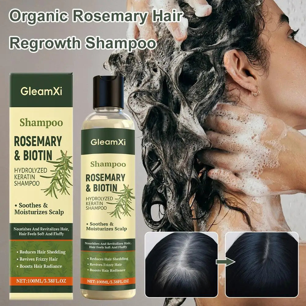 1/2PCS Rosemary Hair Regrowth Shampoo Thickening & Strengthening Shampoo with Hydrolyzed Keratin for Thinning Hair & Hair Loss