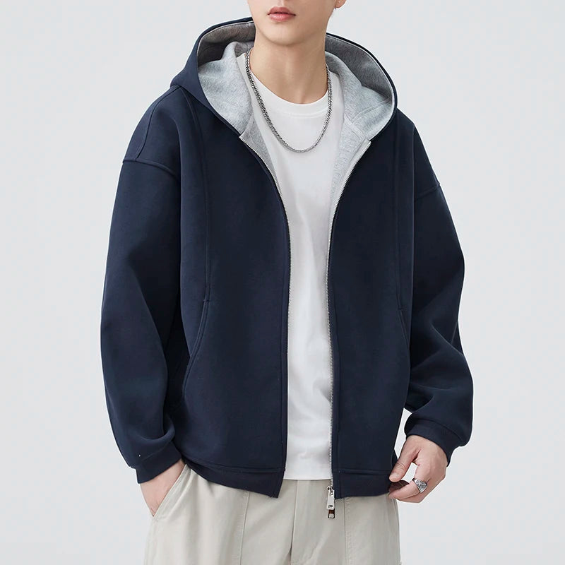 Autumn Hooded Sweatshirt Men Loose Casual Streetwear Fashion Vintage Sport Hood Sweatshirts Jacket Couple Hoodie Coat Outerwear