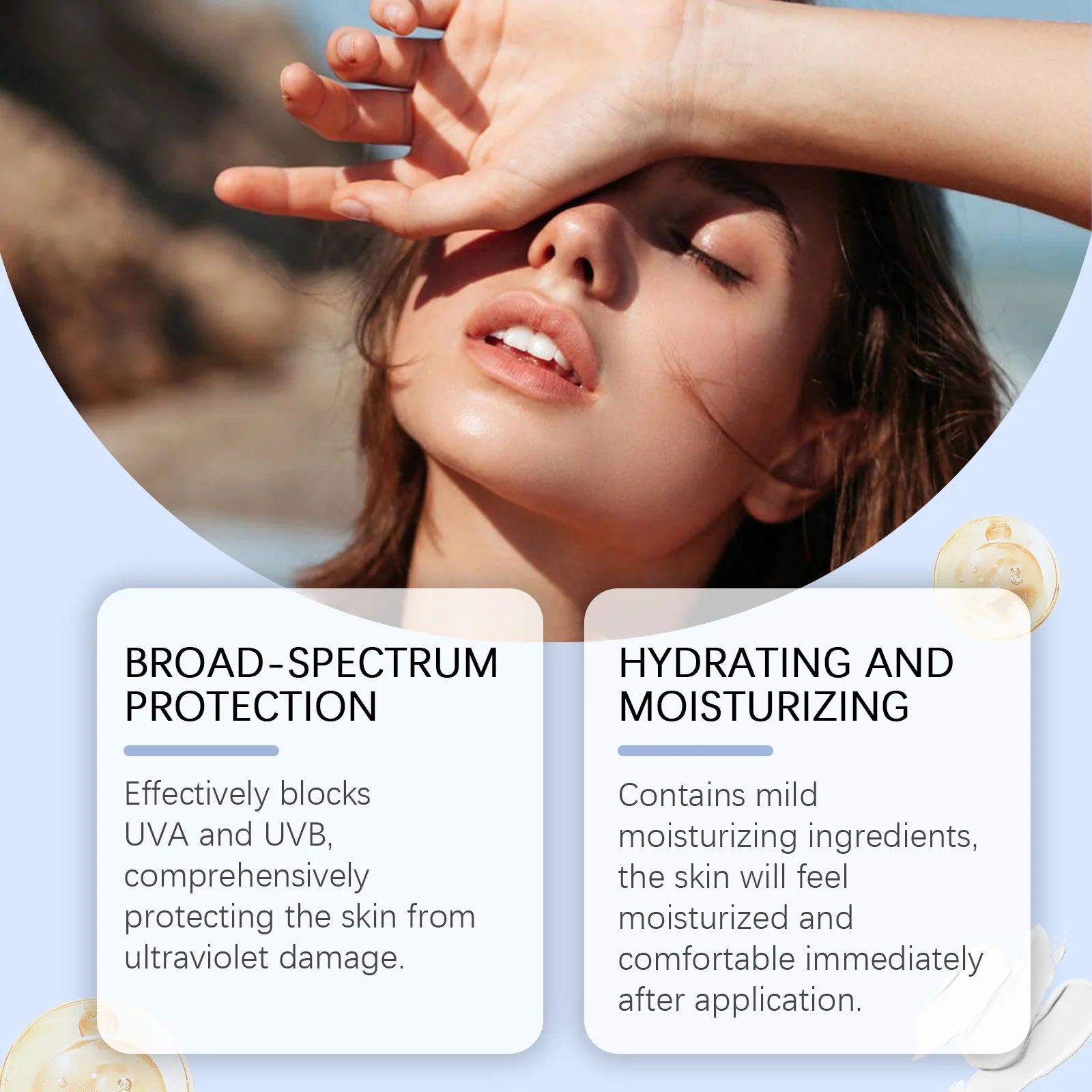 UV Sunscreen Stick Spf50 Lasting Waterproof Moisturize Layer Oil Control Repair Sunburn Antioxidant Skin Sun Protection Cream Halalzen