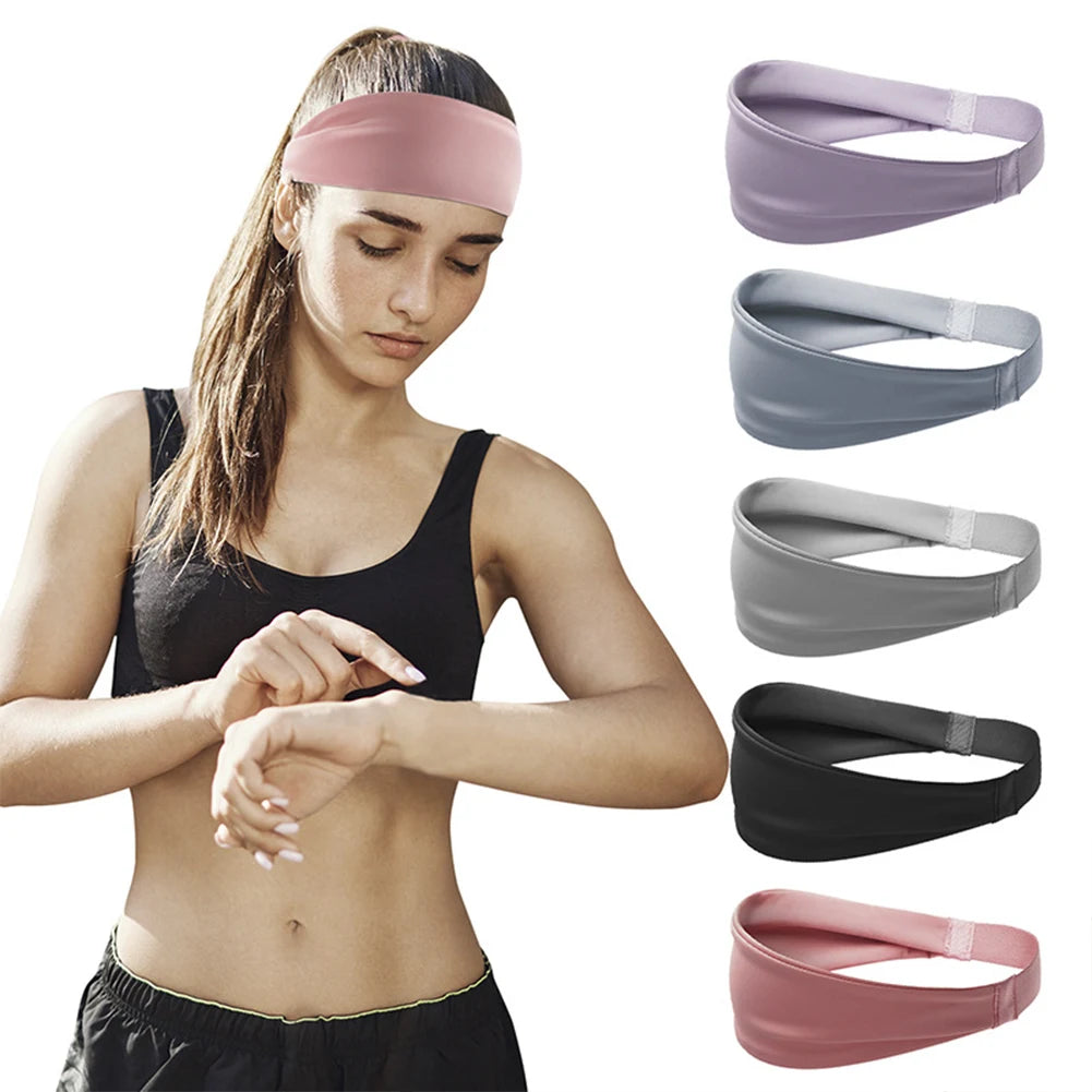 Elastic Sports Headbands Sweat Absorption Headdress Quick Dry Workout Headband Anti-slip Breathable Sweatbands for Yoga Running