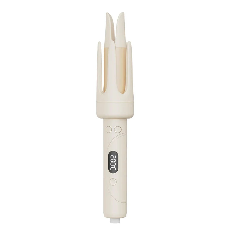 Professional Ceramic Hair Curler Wand Long Barrel Portable Electric Automatic Fast-Curling Iron LED Display for Household Use