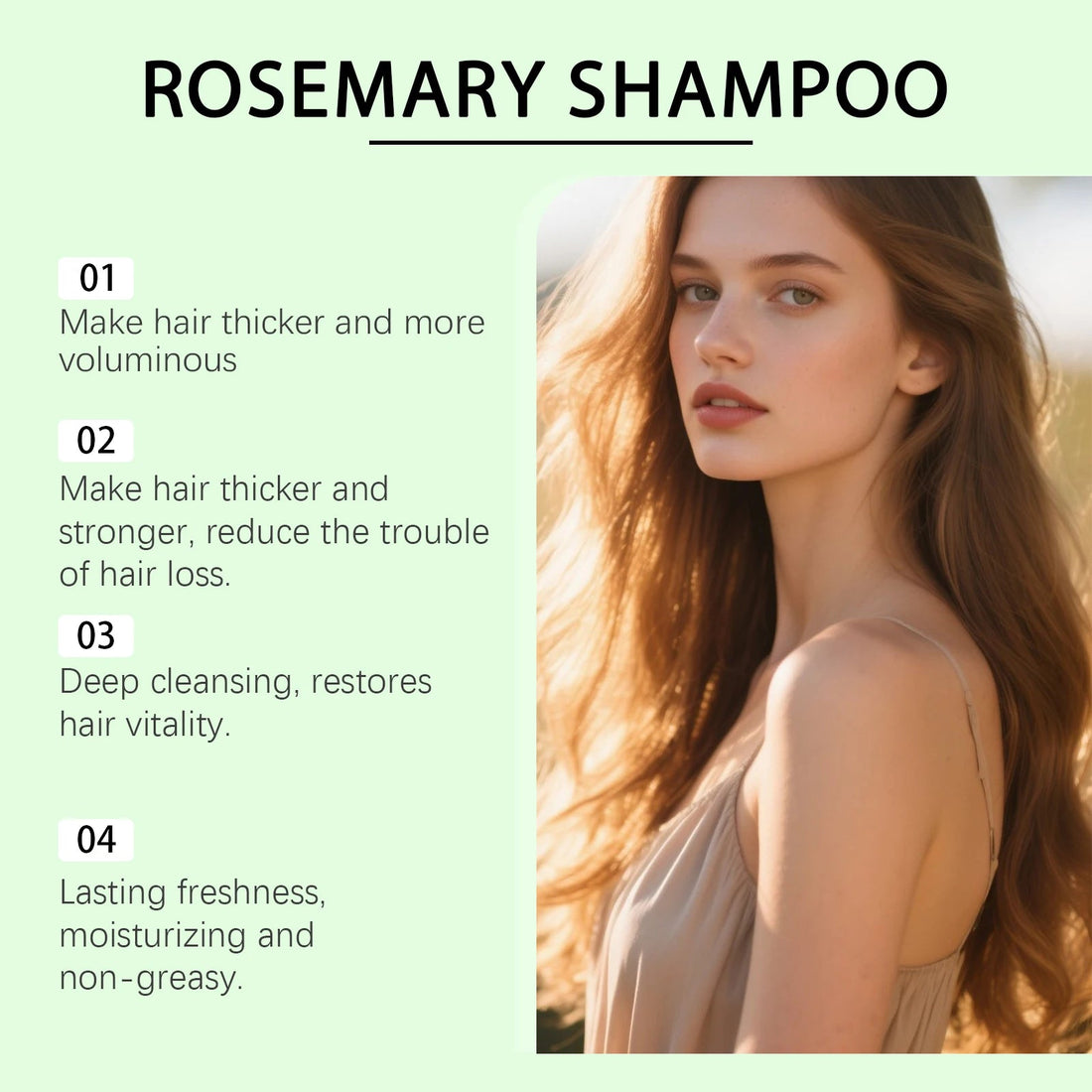 Rosemary Natural Shampoo Hair Thickness Loss Deep Nourishing Scalp Care Strengthen Repair Damaged Oil Control For Men Women Halalzen